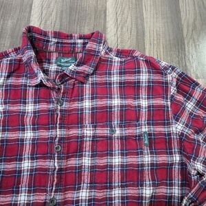 Woolrich Classic 100% Cotton Plaid Flannel Long Sleeve Button Up Shirt. XXL